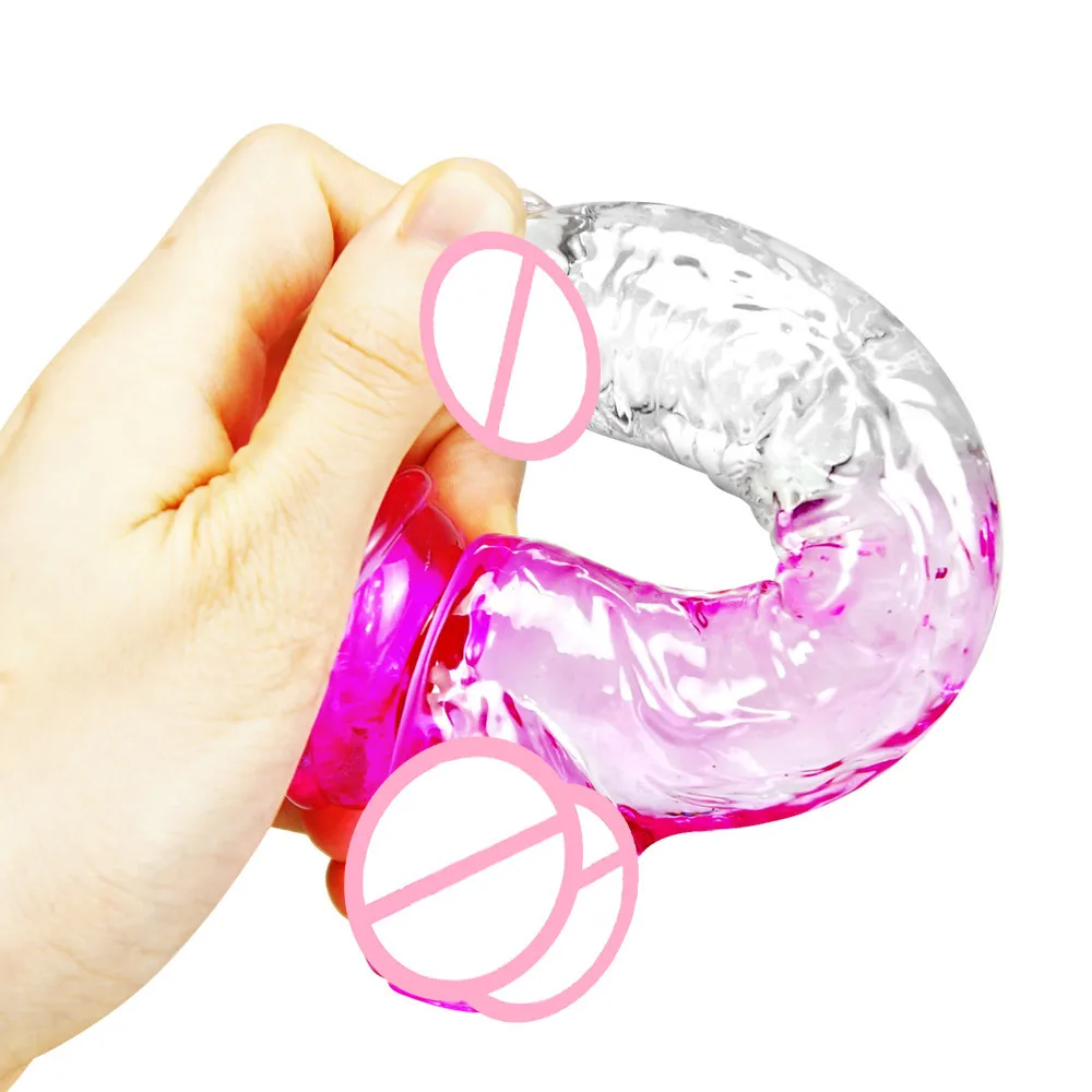 XXL Female Dildos Women's Artificial Penis Dick Penis Manual Stimulation Suction Cup Cock for Lesbian Female Masturbation Device
