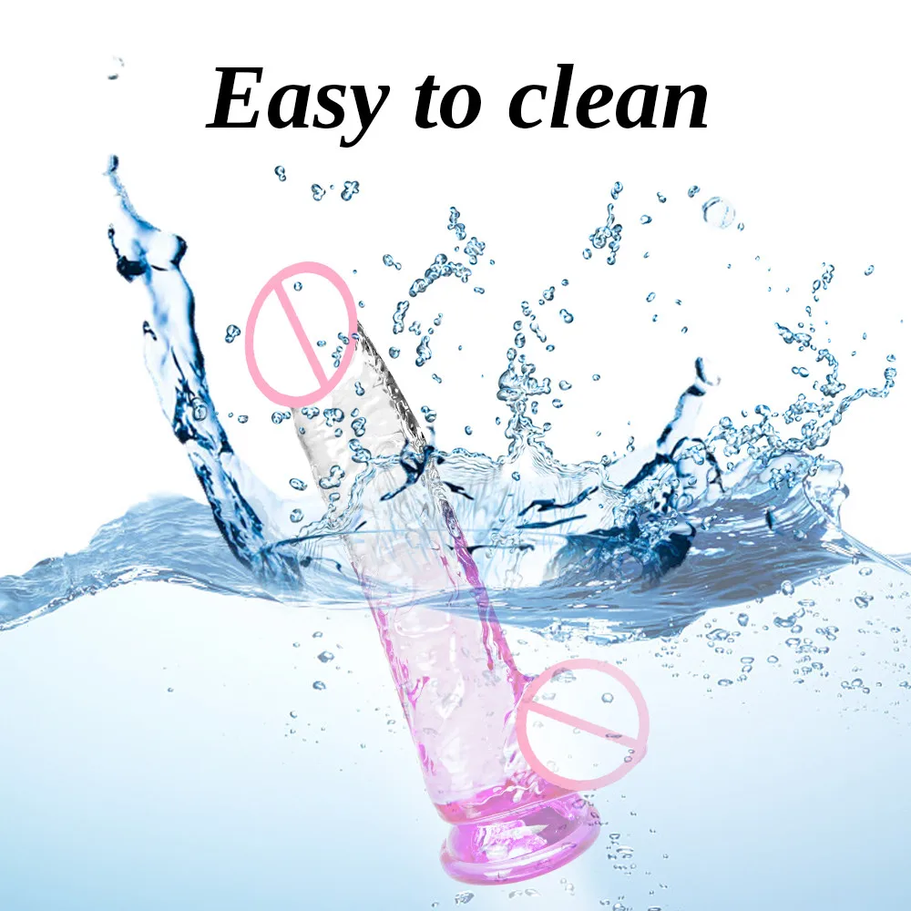 XXL Female Dildos Women's Artificial Penis Dick Penis Manual Stimulation Suction Cup Cock for Lesbian Female Masturbation Device