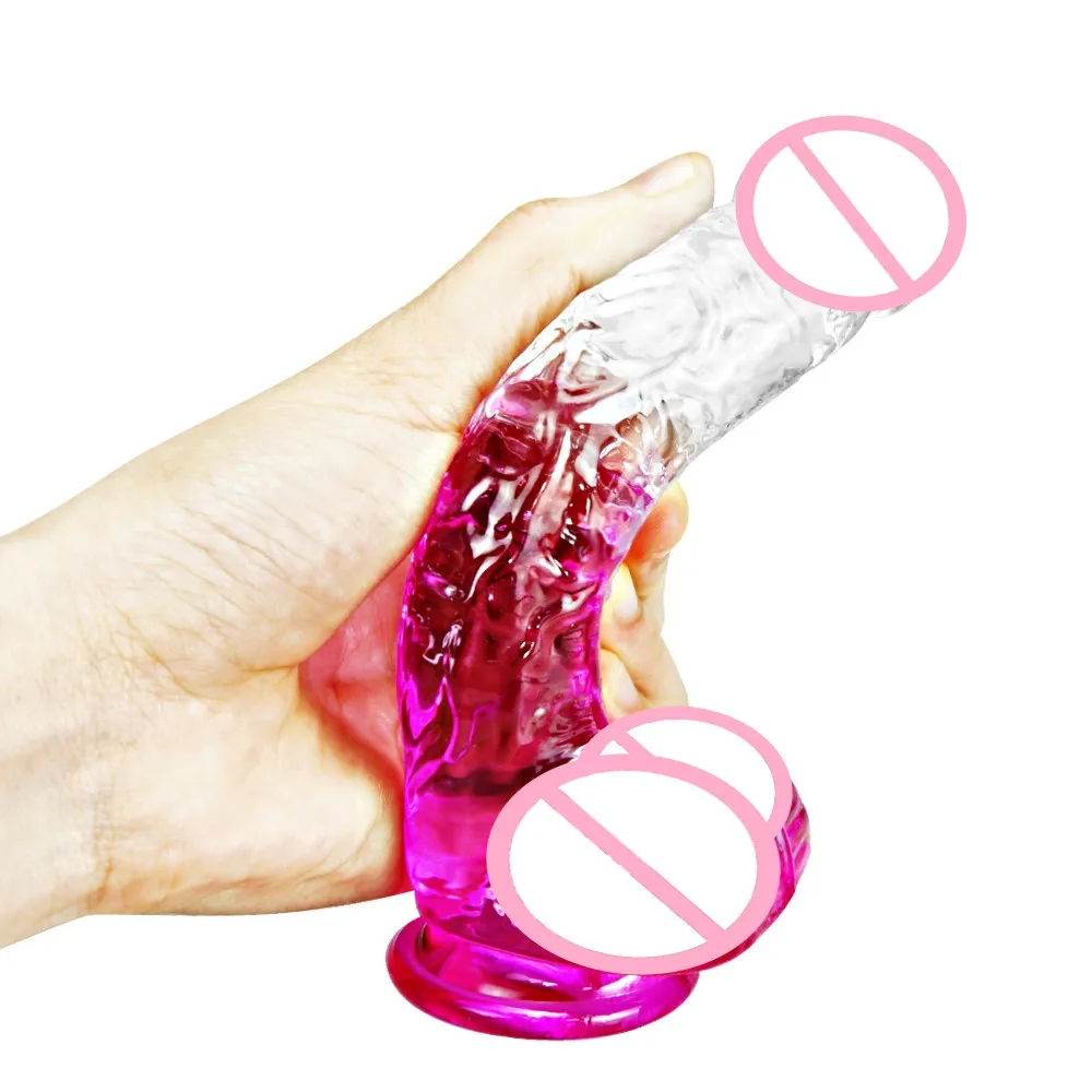 XXL Female Dildos Women's Artificial Penis Dick Penis Manual Stimulation Suction Cup Cock for Lesbian Female Masturbation Device