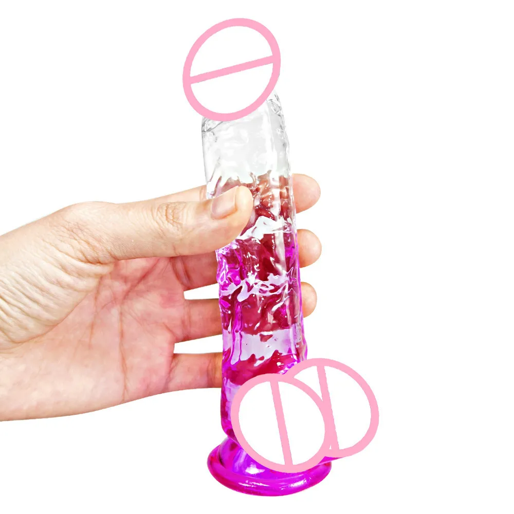 XXL Female Dildos Women's Artificial Penis Dick Penis Manual Stimulation Suction Cup Cock for Lesbian Female Masturbation Device