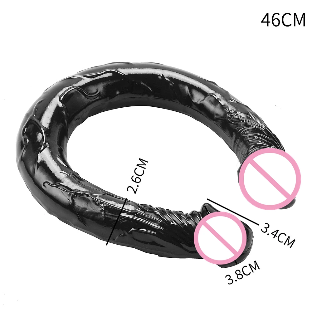 Big Double Head Dildo Long Jelly Realistic Dildo Double Ended Dildo Flexible Penis for Women Masturbator Sex Toys for Lesbian