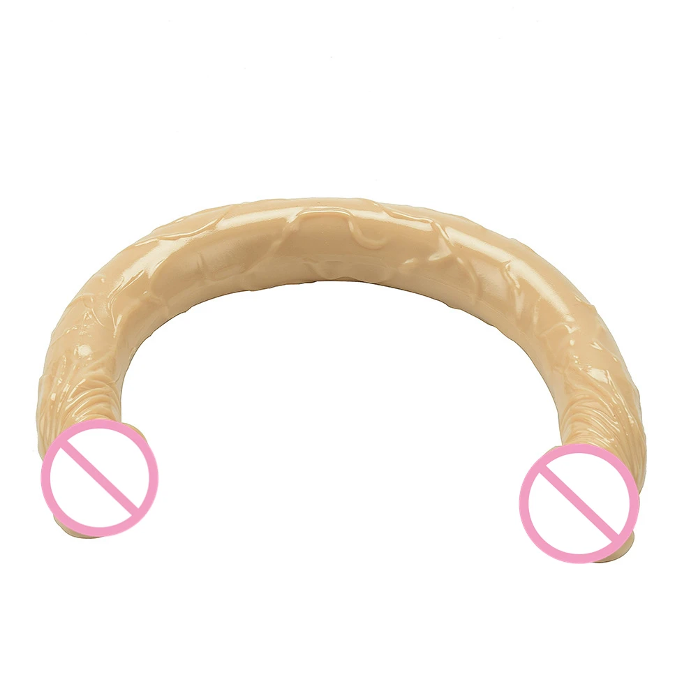 Big Double Head Dildo Long Jelly Realistic Dildo Double Ended Dildo Flexible Penis for Women Masturbator Sex Toys for Lesbian