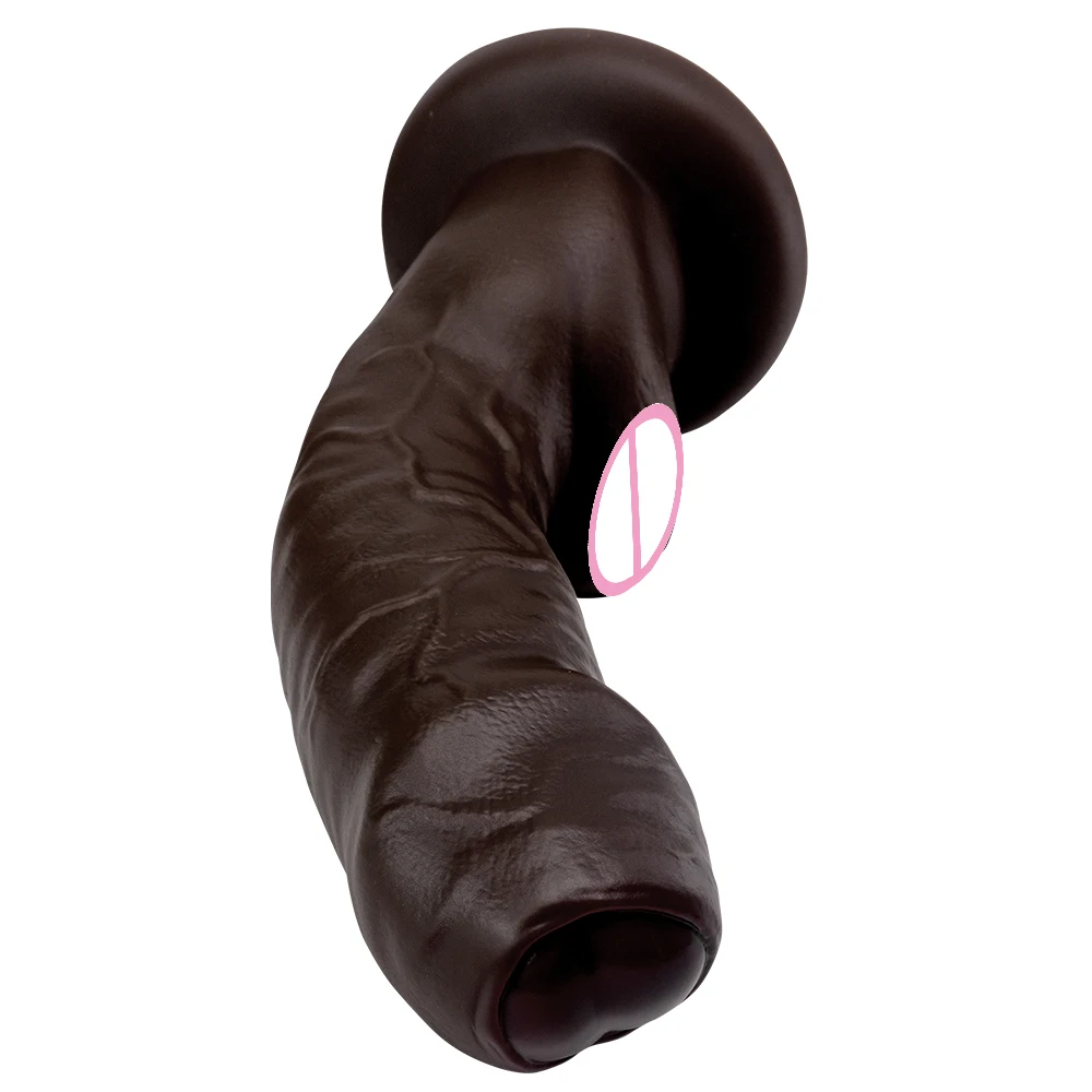 Soft Feeling Realistic Dildo Penis Black Brown Large Glans Simulated Medical Silicone Adult Sex Toy for Women Masturbators 18+