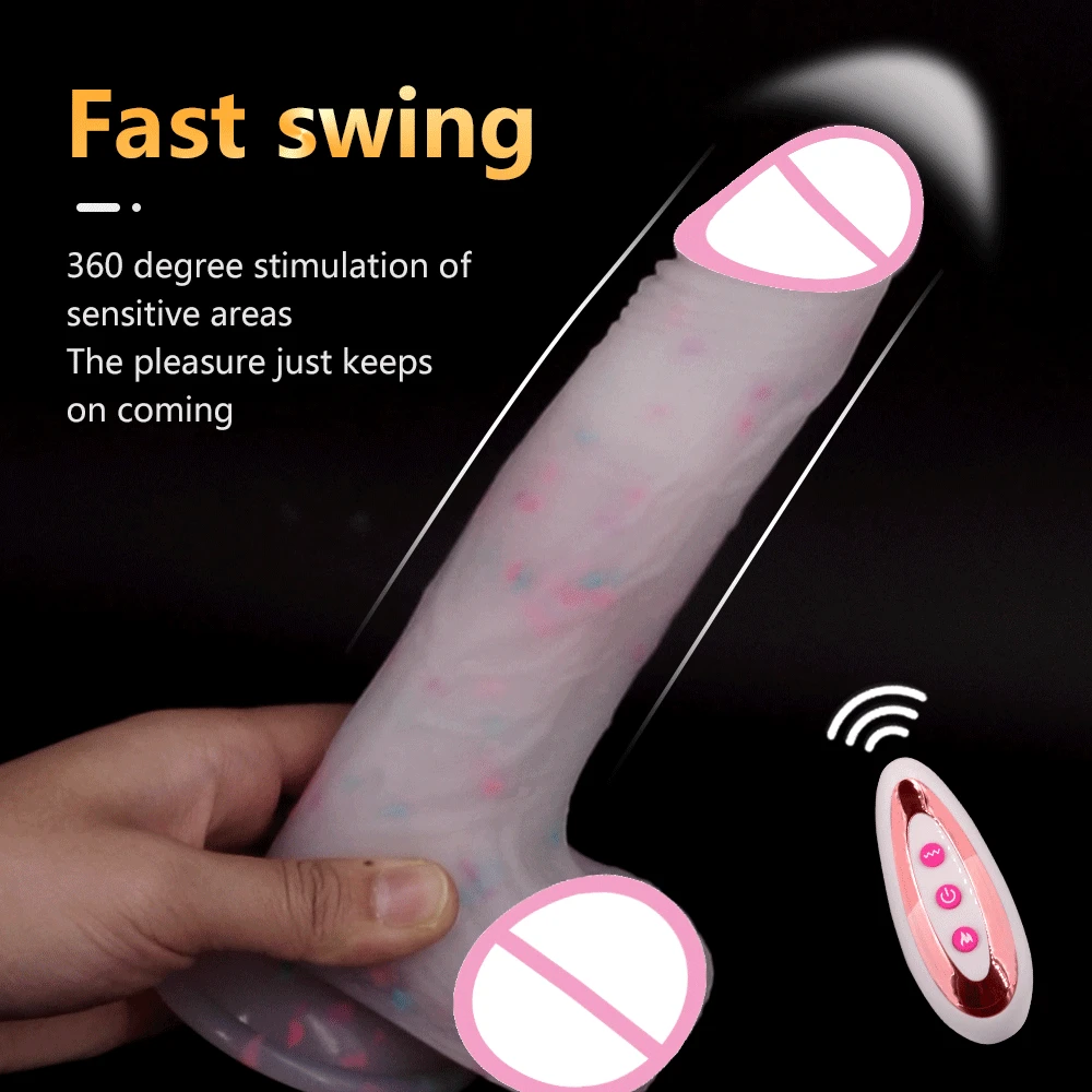 Big Realistic Vibrator Huge Dildo Penis Electric Vibrators Swing telescopic Dildos With Strong Suction Real Big Dick Sex Machine