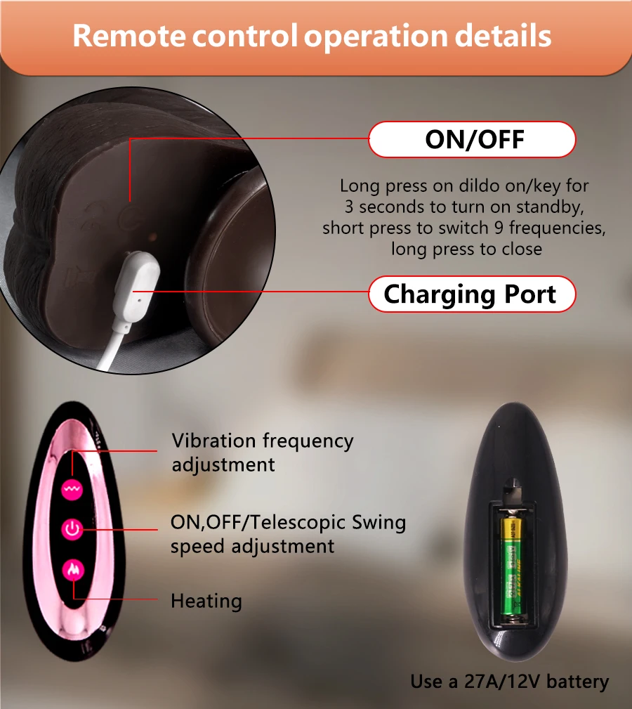 Big Realistic Vibrator Huge Dildo Penis Electric Vibrators Swing telescopic Dildos With Strong Suction Real Big Dick Sex Machine