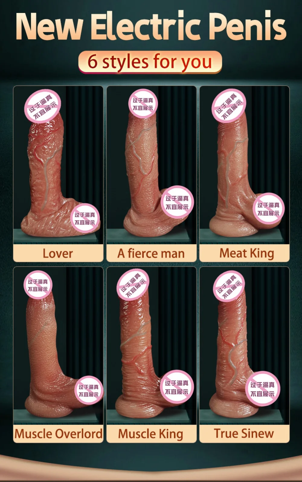 Big Realistic Vibrator Huge Dildo Penis Electric Vibrators Swing telescopic Dildos With Strong Suction Real Big Dick Sex Machine