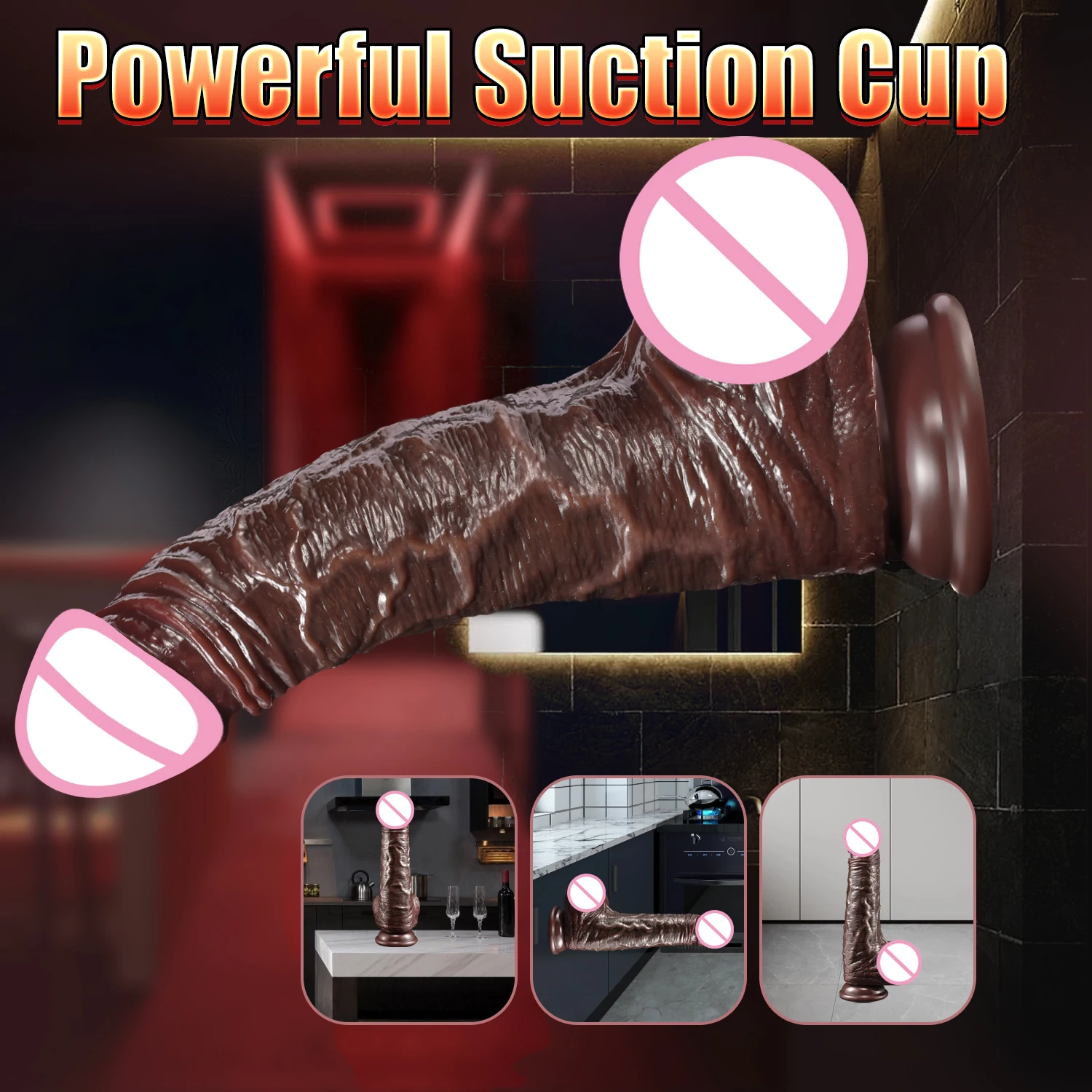 Realistic Sliding Foreskin Testicle Dildo Adult Sex Toy for Women Soft Silicone Vaginal Masturbators Penis Big Suction Cup Dick