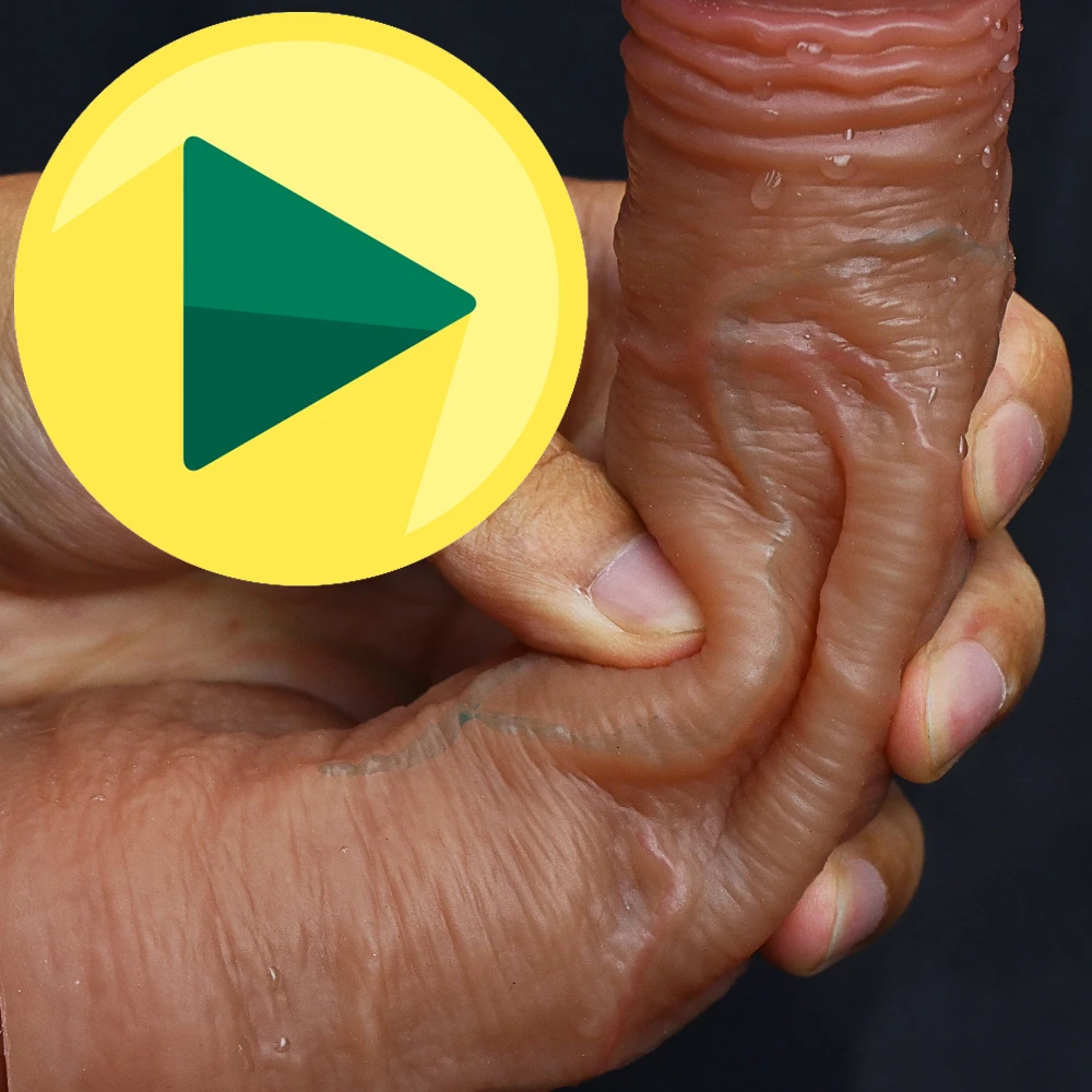 Realistic Knead Foreskin Testicle Dildo Adult Sex Toy for Women Soft Silicone Vaginal Masturbators Penis Big Suction Cup Dick