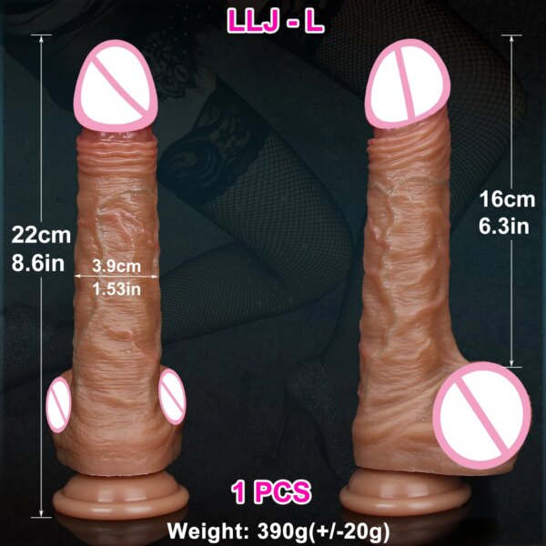 Realistic Knead Foreskin Testicle Dildo Adult Sex Toy for Women Soft Silicone Vaginal Masturbators Penis Big Suction Cup Dick
