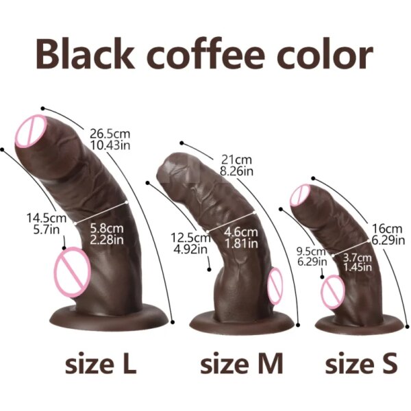 Realistic Big Dildo Curved Penis Sex Toys for Adults Dick Real Cock Silicone Suction Cup Strapon Women  Masturbator Anal Plug
