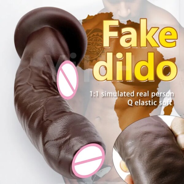 Realistic Big Dildo Curved Penis Sex Toys for Adults Dick Real Cock Silicone Suction Cup Strapon Women  Masturbator Anal Plug