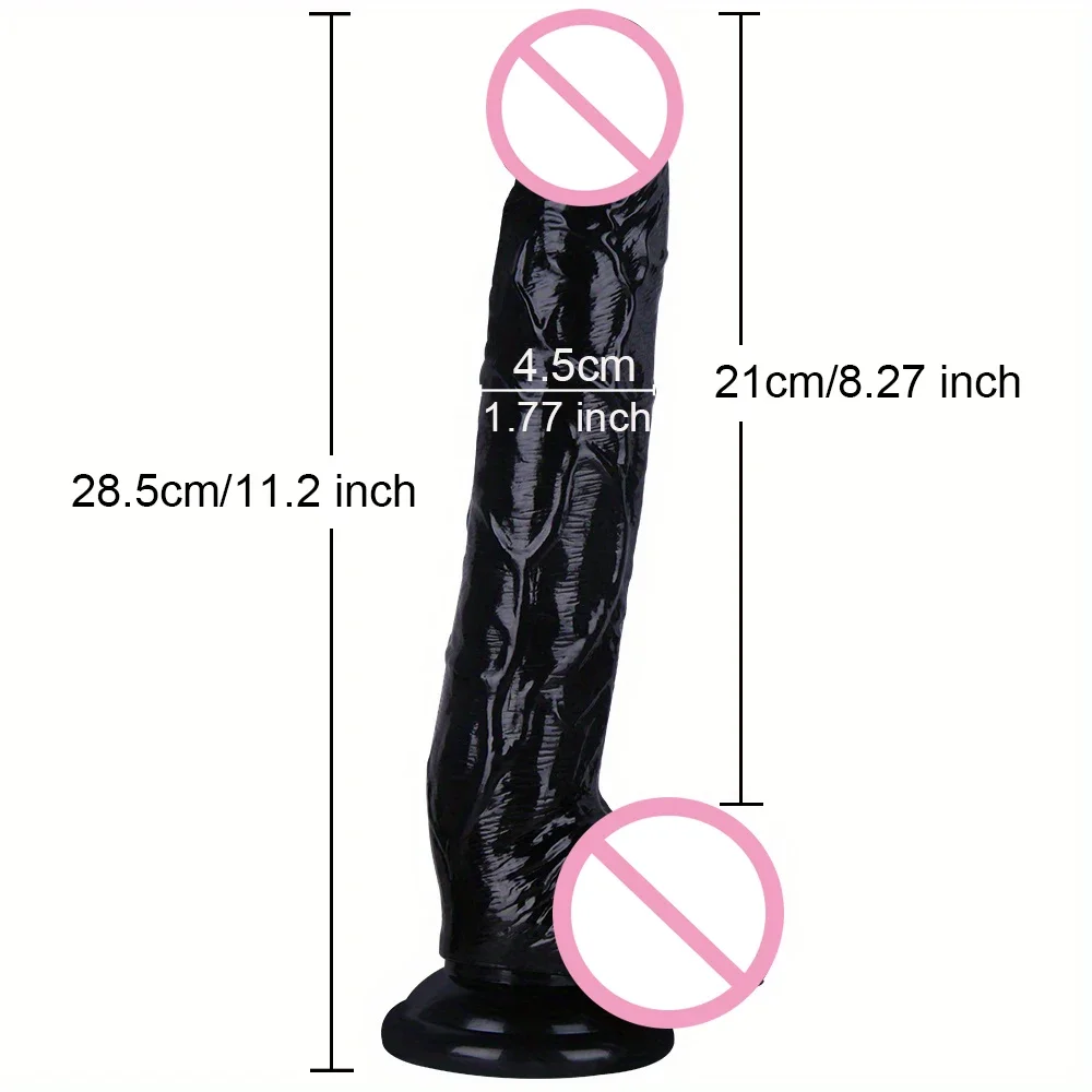 11inch/28cm Realistic Dildo Cock for Women Anal Sex Toys Huge Fake Penis with Suction Cup Flexible G-spot Curved Shaft and Ball 11inch/28cm Realistic Dildo Cock for Women Anal Sex Toys Huge Fake Penis with Suction Cup Flexible G-spot Curved Shaft and Ball