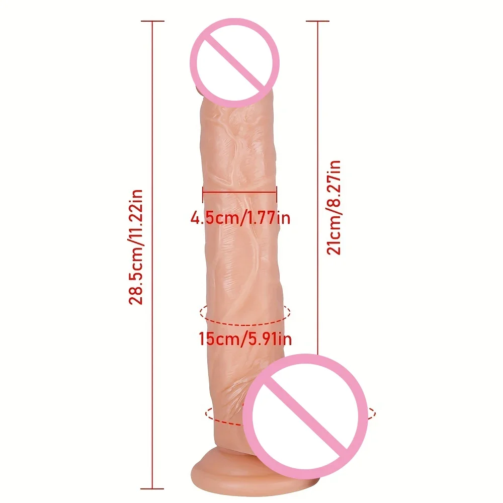 11inch/28cm Realistic Dildo Cock for Women Anal Sex Toys Huge Fake Penis with Suction Cup Flexible G-spot Curved Shaft and Ball 11inch/28cm Realistic Dildo Cock for Women Anal Sex Toys Huge Fake Penis with Suction Cup Flexible G-spot Curved Shaft and Ball