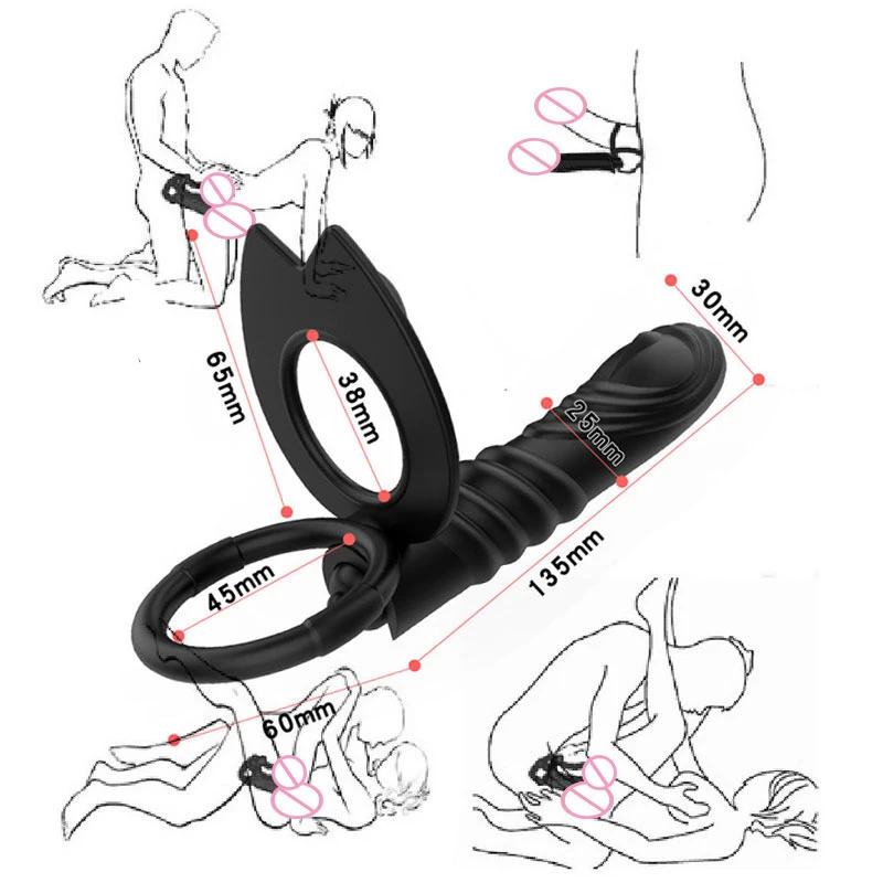 10 Speed Dildo Bullet Vibrator Sex Toys For Woman Men Couples Double Penetration Male Penis Ring Anal Dildos G Spot Masturbator