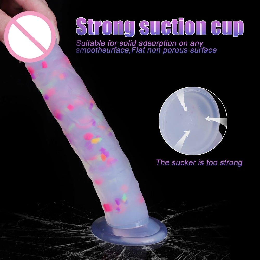 Medical Silicone Jelly Dildo Adult Toys Strapon Dildo Soft Artificial Dildos Realistic Colourful Huge Penis Sex Toys for Woman