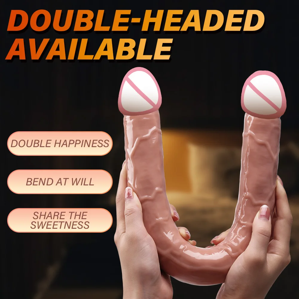 46cm Double Head Dildo Long Jelly Realistic Dildo Big Penis Anal Plug Huge Vaginal Stimulator Sex Toys for Lesbian Couples Gay