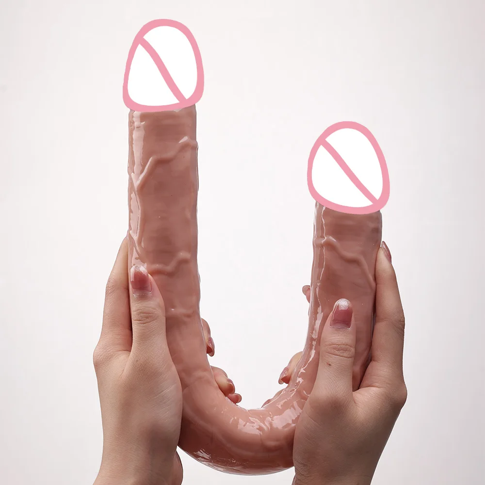 46cm Double Head Dildo Long Jelly Realistic Dildo Big Penis Anal Plug Huge Vaginal Stimulator Sex Toys for Lesbian Couples Gay