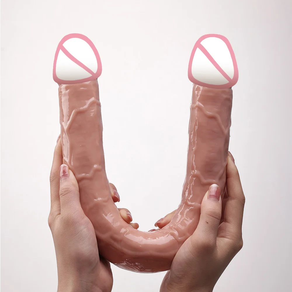 46cm Double Head Dildo Long Jelly Realistic Dildo Big Penis Anal Plug Huge Vaginal Stimulator Sex Toys for Lesbian Couples Gay