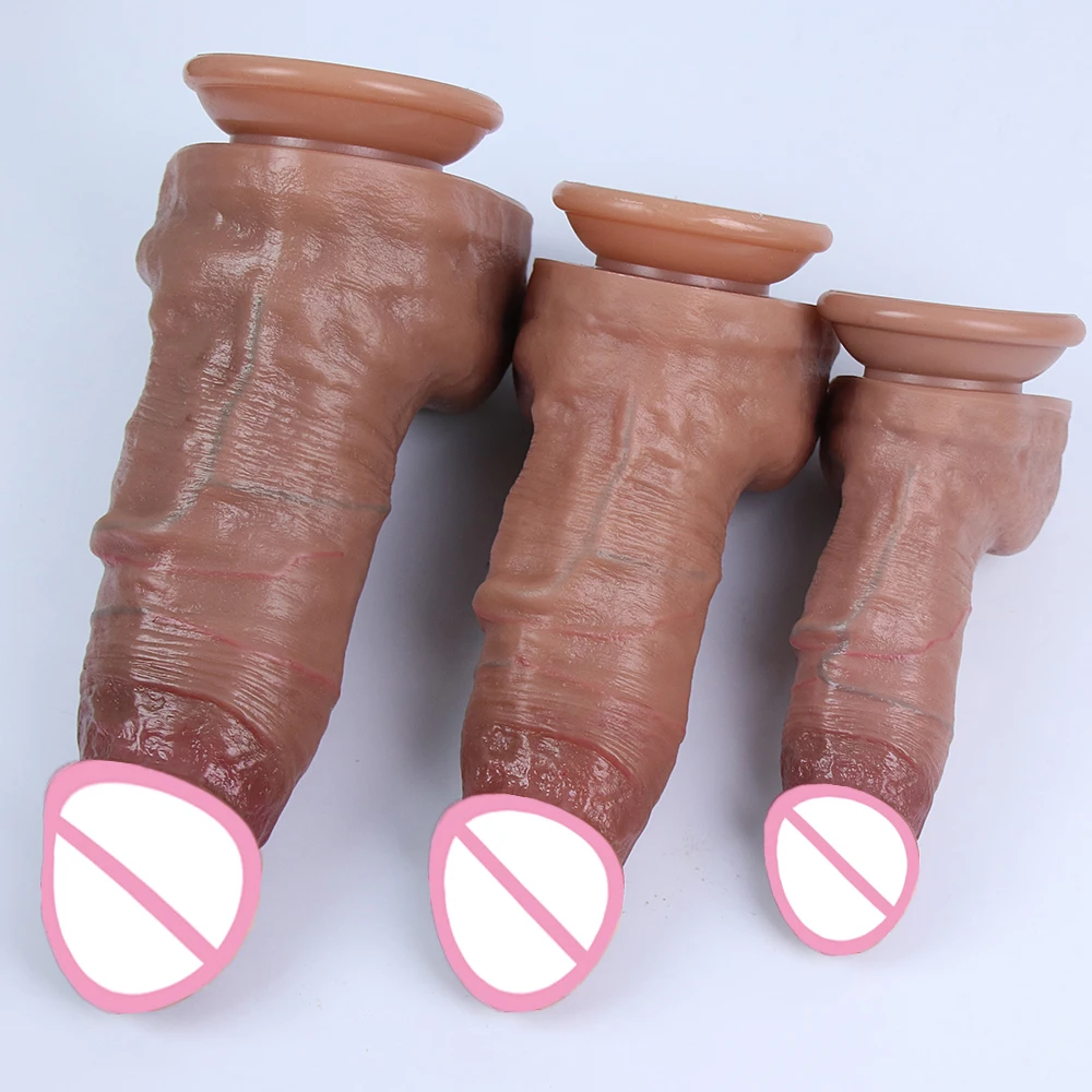 Super Realistic Dildo Soft Silicone Big Huge Penis Adult Dick Strap On Suction Cup Anal Sex Toys For Women Masturbation Hot Cock