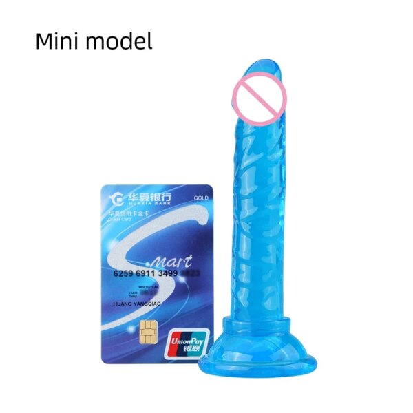 Erotic Soft Jelly Dildo Realistic Bullet Vibrator Anal Dildo Strap On Big Penis Suction Cup Toys for Adult Sex Toys for Woman