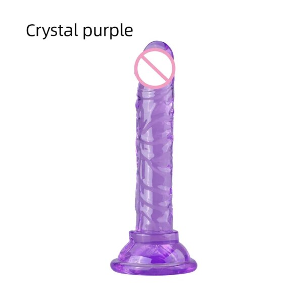 Erotic Soft Jelly Dildo Realistic Bullet Vibrator Anal Dildo Strap On Big Penis Suction Cup Toys for Adult Sex Toys for Woman