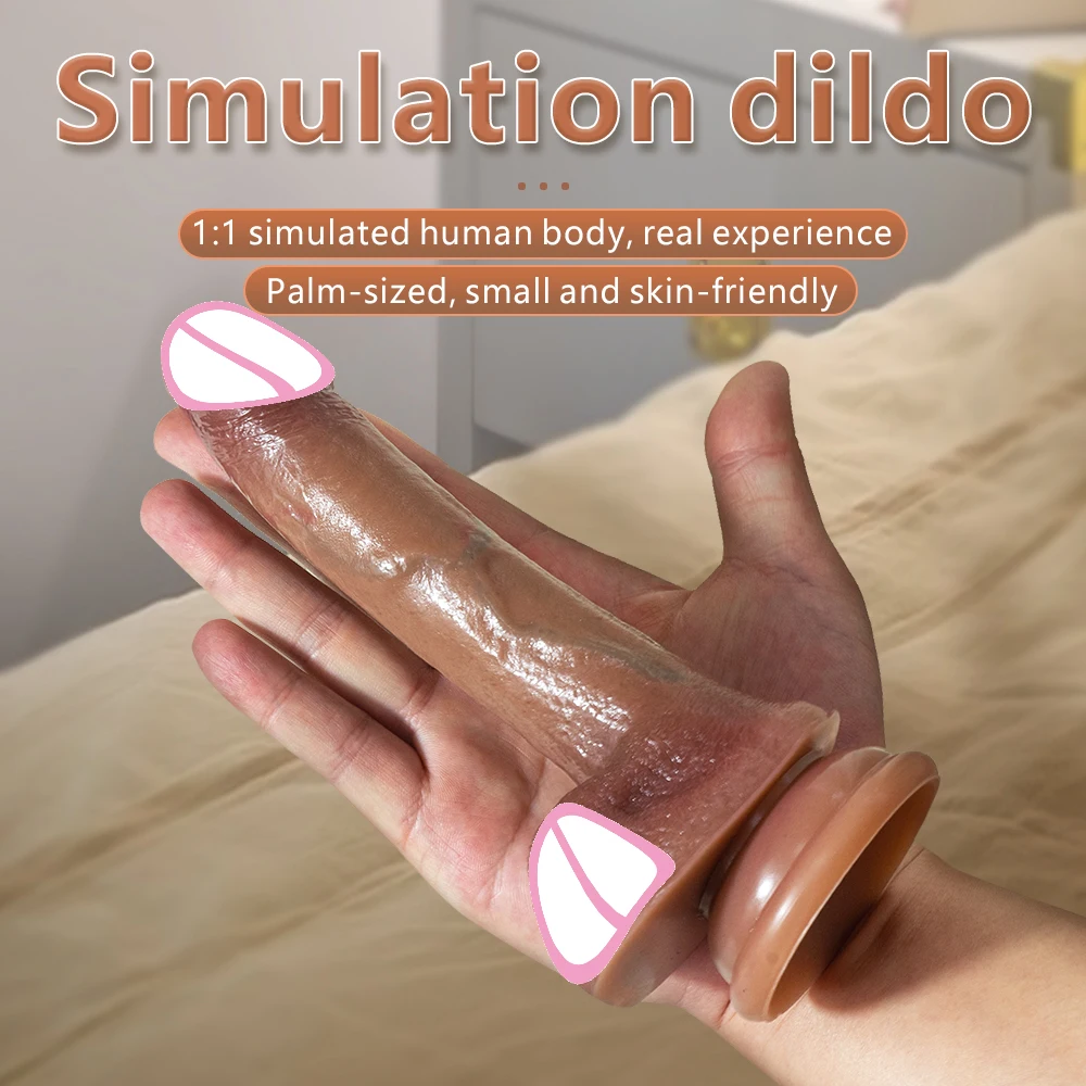 Realistic Small Dildo with Suction Cup G Spot Simulation Female Mini Penis Dick Anal Plug Adult Sex Toys for Women Consolador