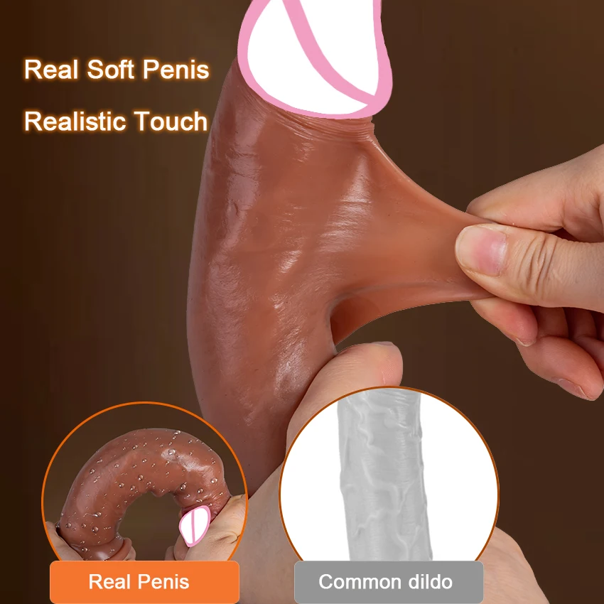 Soft Sliding Penis for Women Realistic Dildo With Strong Suction Cup Female Vagina Masturbator Couple Adult Sex Toys Big Dick Soft Sliding Penis for Women Realistic Dildo With Strong Suction Cup Female Vagina Masturbator Couple Adult Sex Toys Big Dick