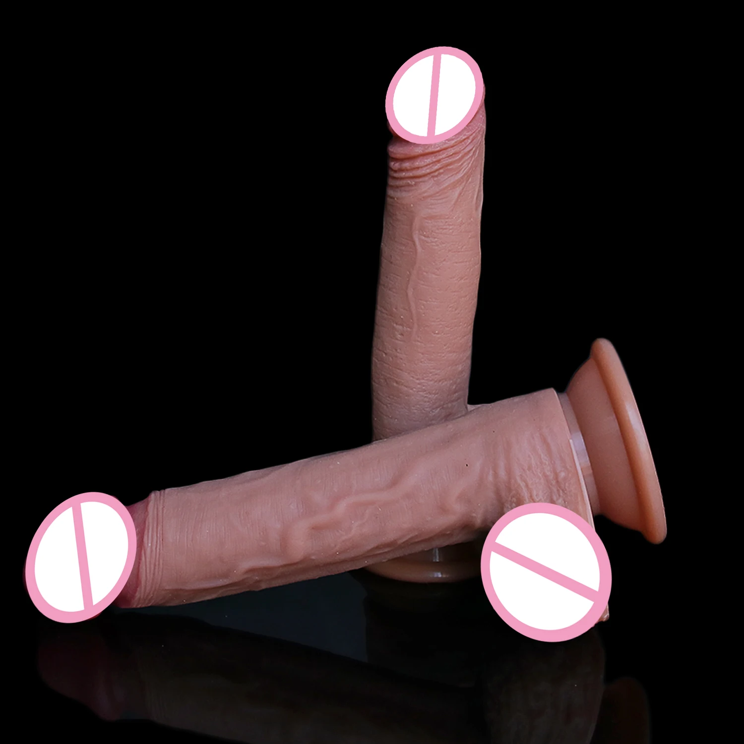Realistic Soft Big Dildo Cheap Best Seller Double Silicone Penis Women Vaginal Masturbators Cock Anal Sex Toy Suction Cup Dick