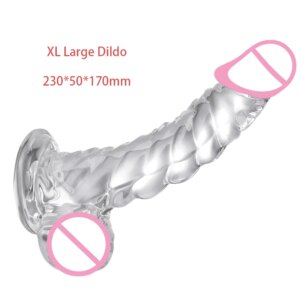 Clear Realistic Dildo 9 Inch G-Spot Monster Dildos With Suction Cup Erotic Jelly Penis Men Fake Dick Anal Butt Plug Sex Toys