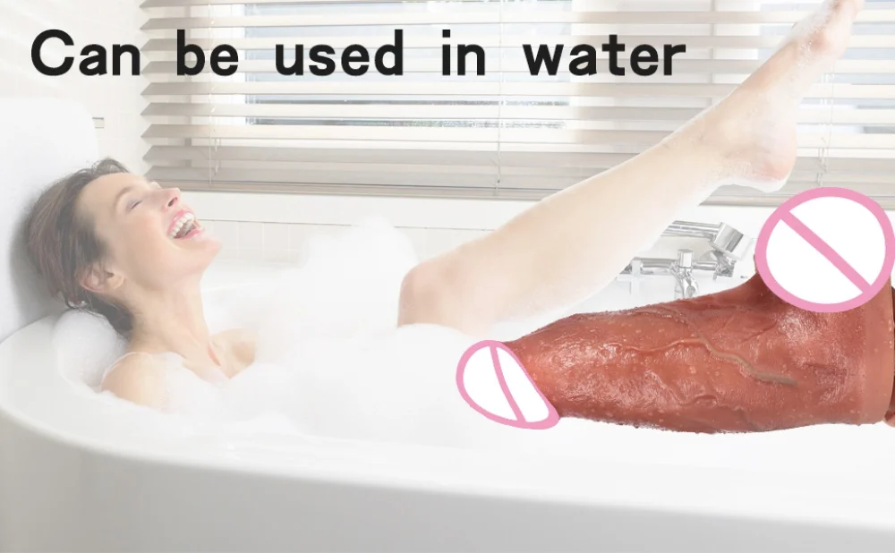 New Soft Realistic Veins Huge Dildo Thick Cock Double Layer Silicone Penis Adult Sex Toy For Women vagina anal Masturbators