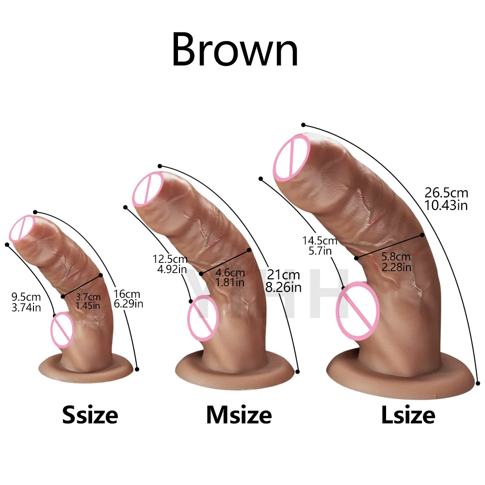 New Soft Realistic Veins Huge Dildo Thick Cock Double Layer Silicone Penis Adult Sex Toy For Women vagina anal Masturbators