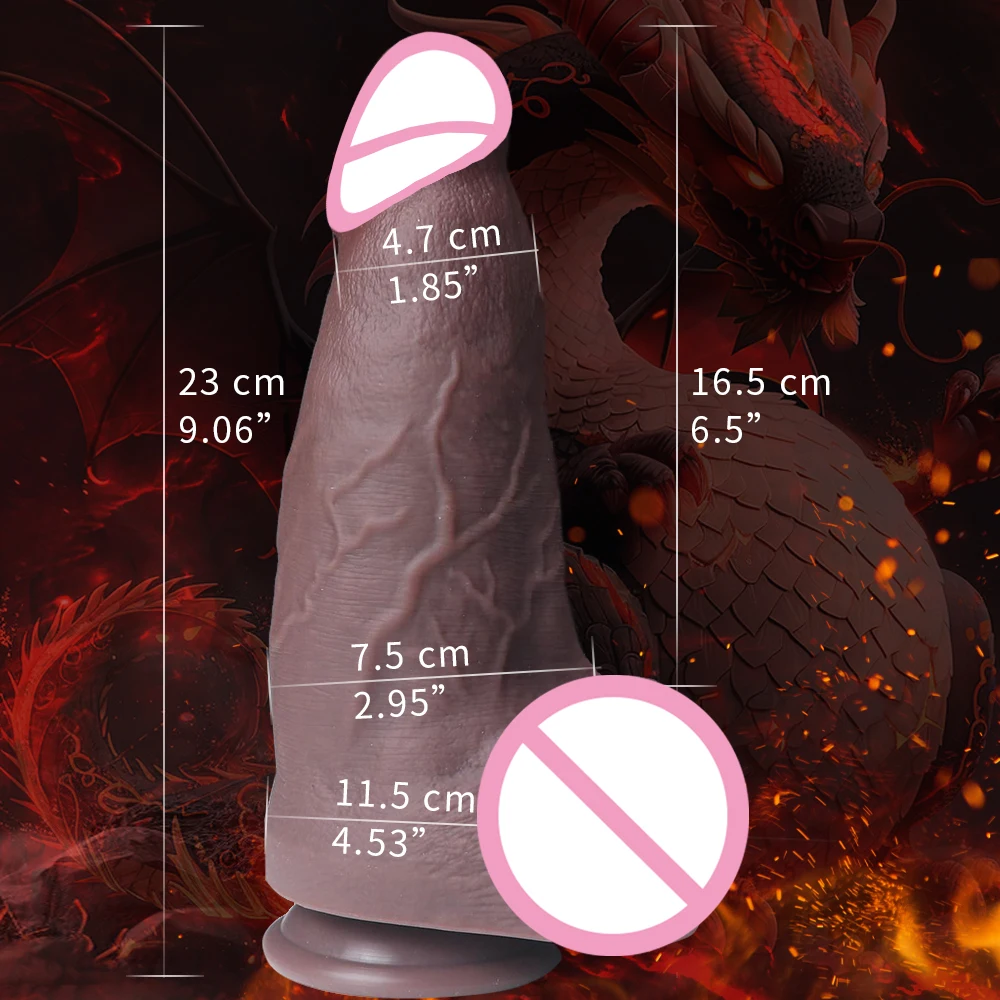 New Soft Realistic Veins Huge Dildo Thick Cock Double Layer Silicone Penis Adult Sex Toy For Women vagina anal Masturbators