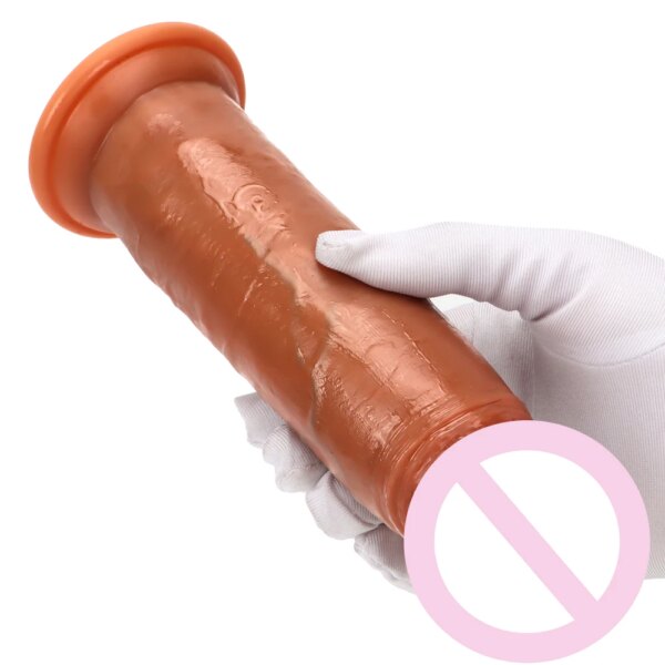 Soft Skin Feeling Silicone Realistic Dildo Sex Toys Huge Big Penis With Suction Cup Female Masturbators Anal Vagina Stimulation
