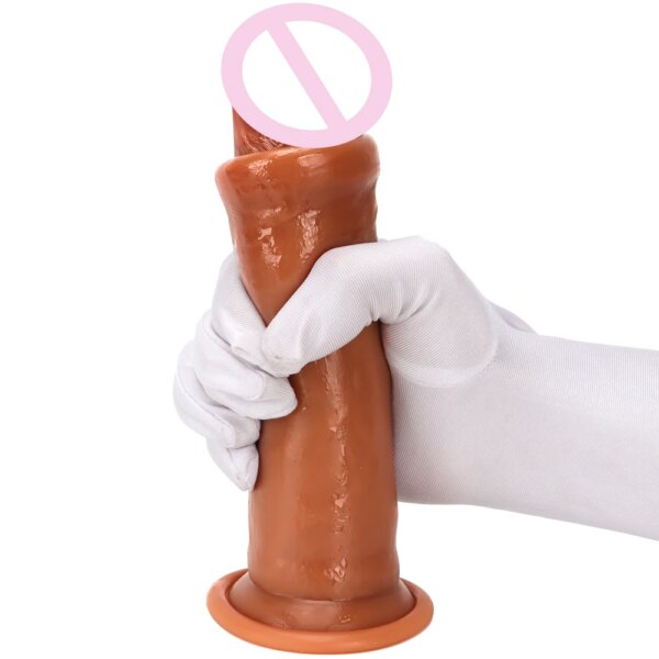 Soft Skin Feeling Silicone Realistic Dildo Sex Toys Huge Big Penis With Suction Cup Female Masturbators Anal Vagina Stimulation