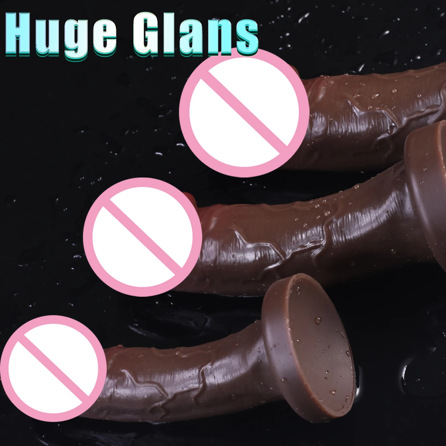 Soft Huge Glans Dildo Realistic Penis Anal Sex Toys for Women Silicone Dildos With Suction Cup Big Dick G-Spot Vagina Stimulator