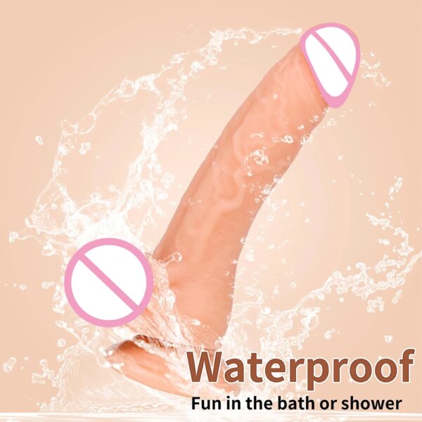 Realistic Dildo 7 Inch Dildo With Suction Cup Flexible Curved Shaft And Balls Dildos For Women Vaginal G-spot And Anal Play