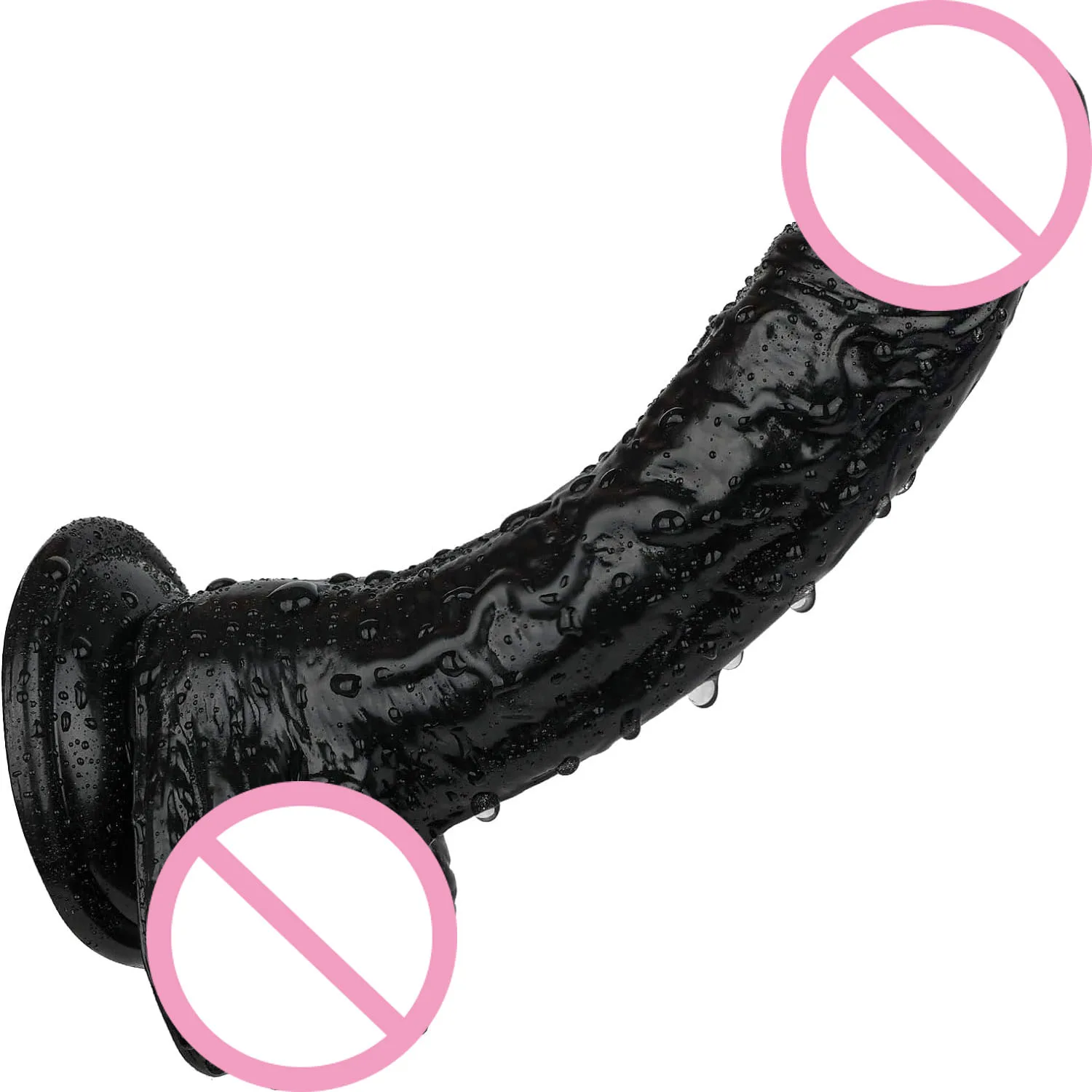 Realistic Dildo 7 Inch Dildo With Suction Cup Flexible Curved Shaft And Balls Dildos For Women Vaginal G-spot And Anal Play