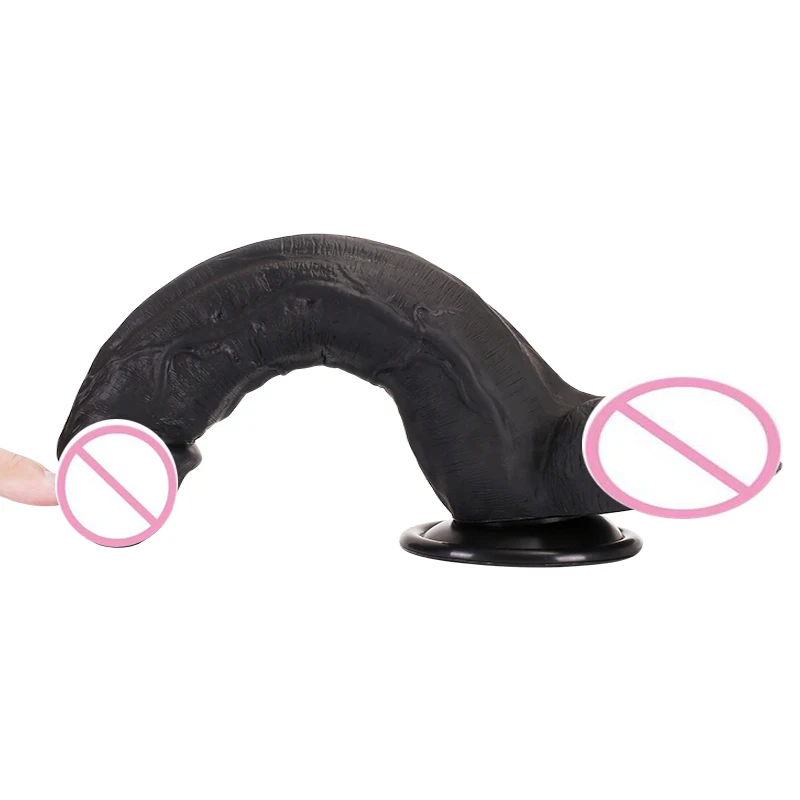  Female Masturbator Skin Feeling Realistic Soft Huge Black African Dildo Silicone Suction Cup for Women Big Dick Sex Toys