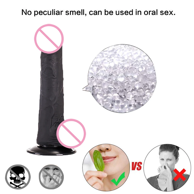  Female Masturbator Skin Feeling Realistic Soft Huge Black African Dildo Silicone Suction Cup for Women Big Dick Sex Toys