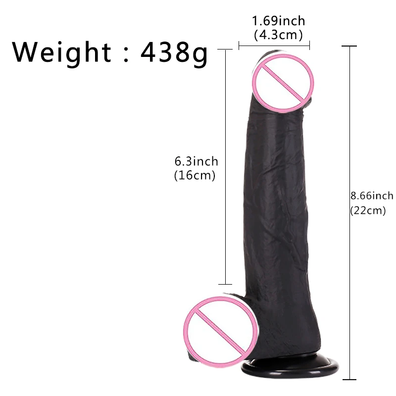  Female Masturbator Skin Feeling Realistic Soft Huge Black African Dildo Silicone Suction Cup for Women Big Dick Sex Toys