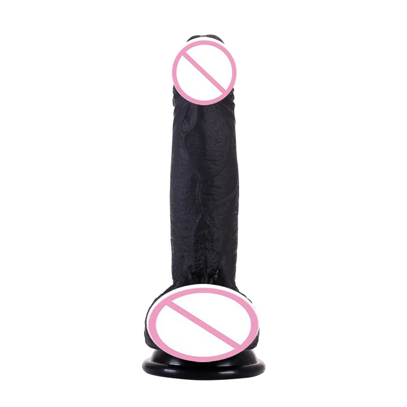  Female Masturbator Skin Feeling Realistic Soft Huge Black African Dildo Silicone Suction Cup for Women Big Dick Sex Toys