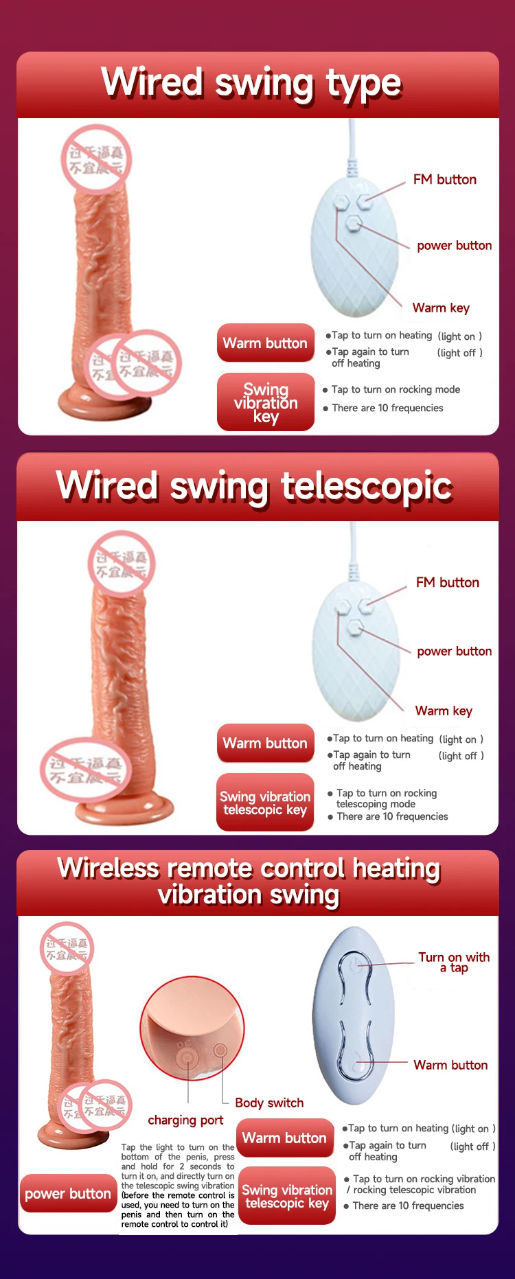 Realistic Big Dildo Vibrator Telescopic Female Masturbation Suction Cup Heating Penis Remote Control Dick for Women Sex Toys Realistic Big Dildo Vibrator Telescopic Female Masturbation Suction Cup Heating Penis Remote Control Dick for Women Sex Toys