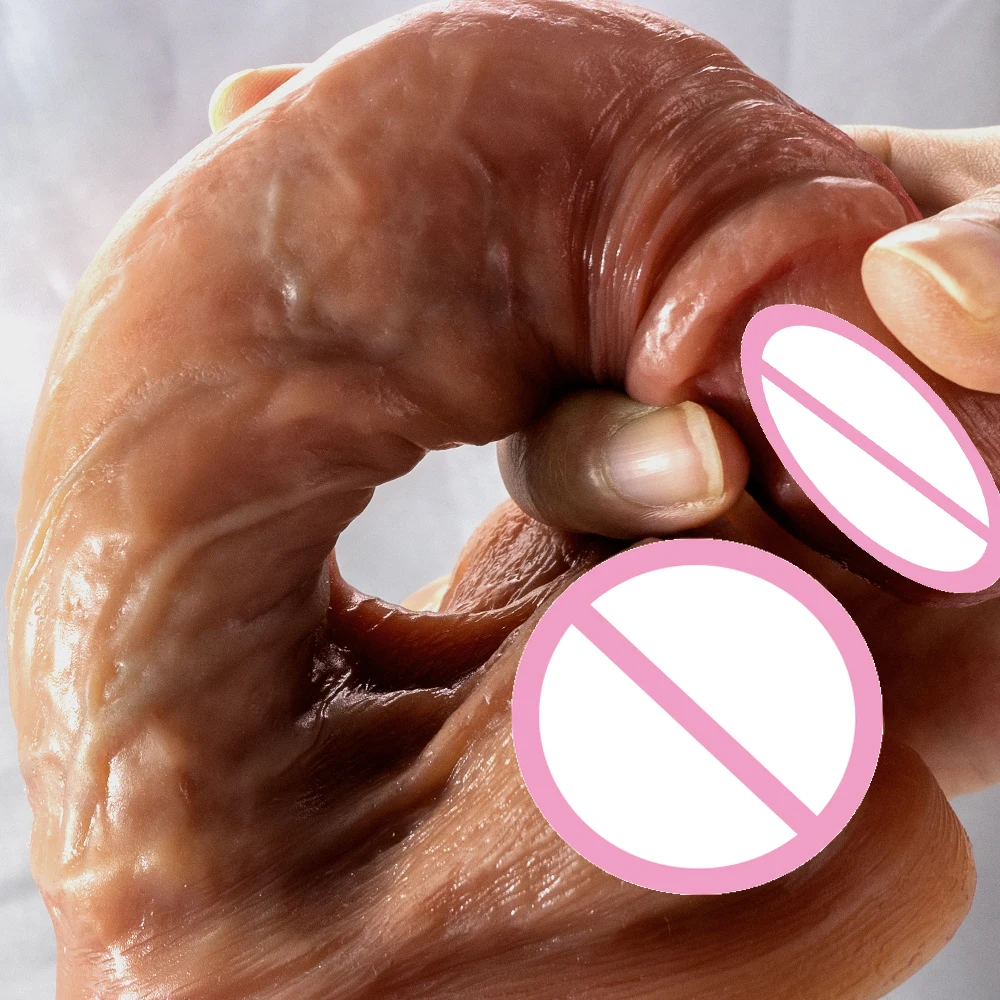 Big Dark Dildos Super Large Penis Silicone Powerful Suction Cup Anal Sex Toy For Women Soft Penis Adults  Sex Tools 18