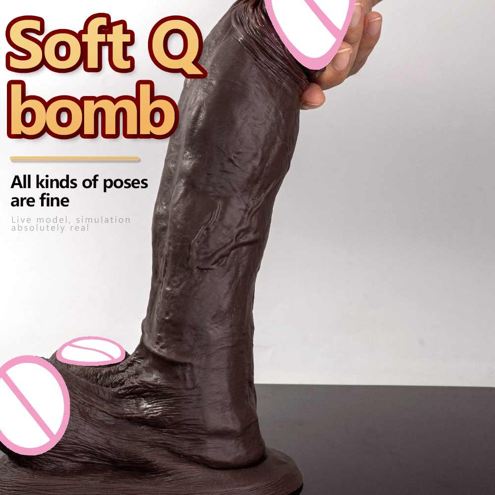 Big Dark Dildos Super Large Penis Silicone Powerful Suction Cup Anal Sex Toy For Women Soft Penis Adults  Sex Tools 18