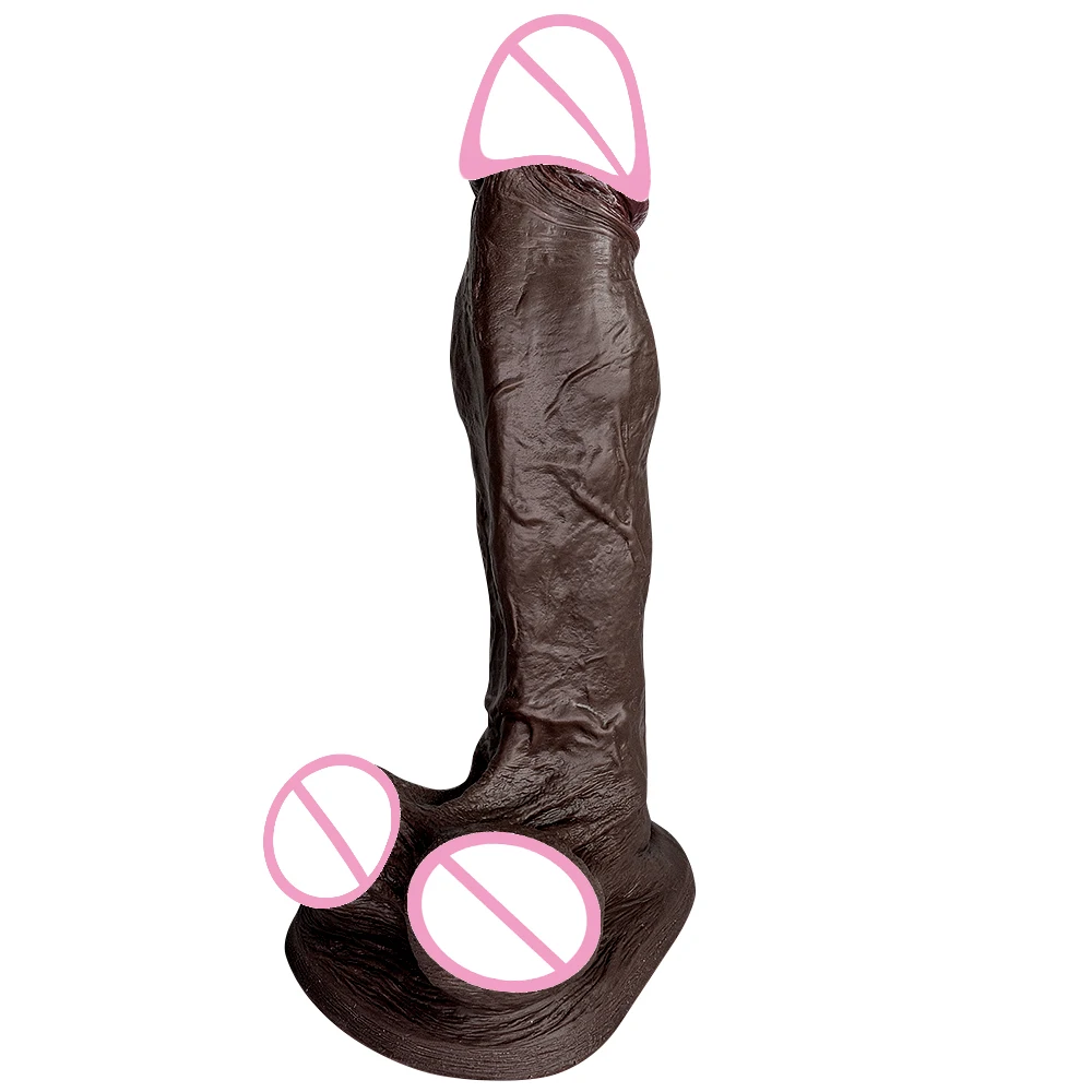 Big Dark Dildos Super Large Penis Silicone Powerful Suction Cup Anal Sex Toy For Women Soft Penis Adults  Sex Tools 18