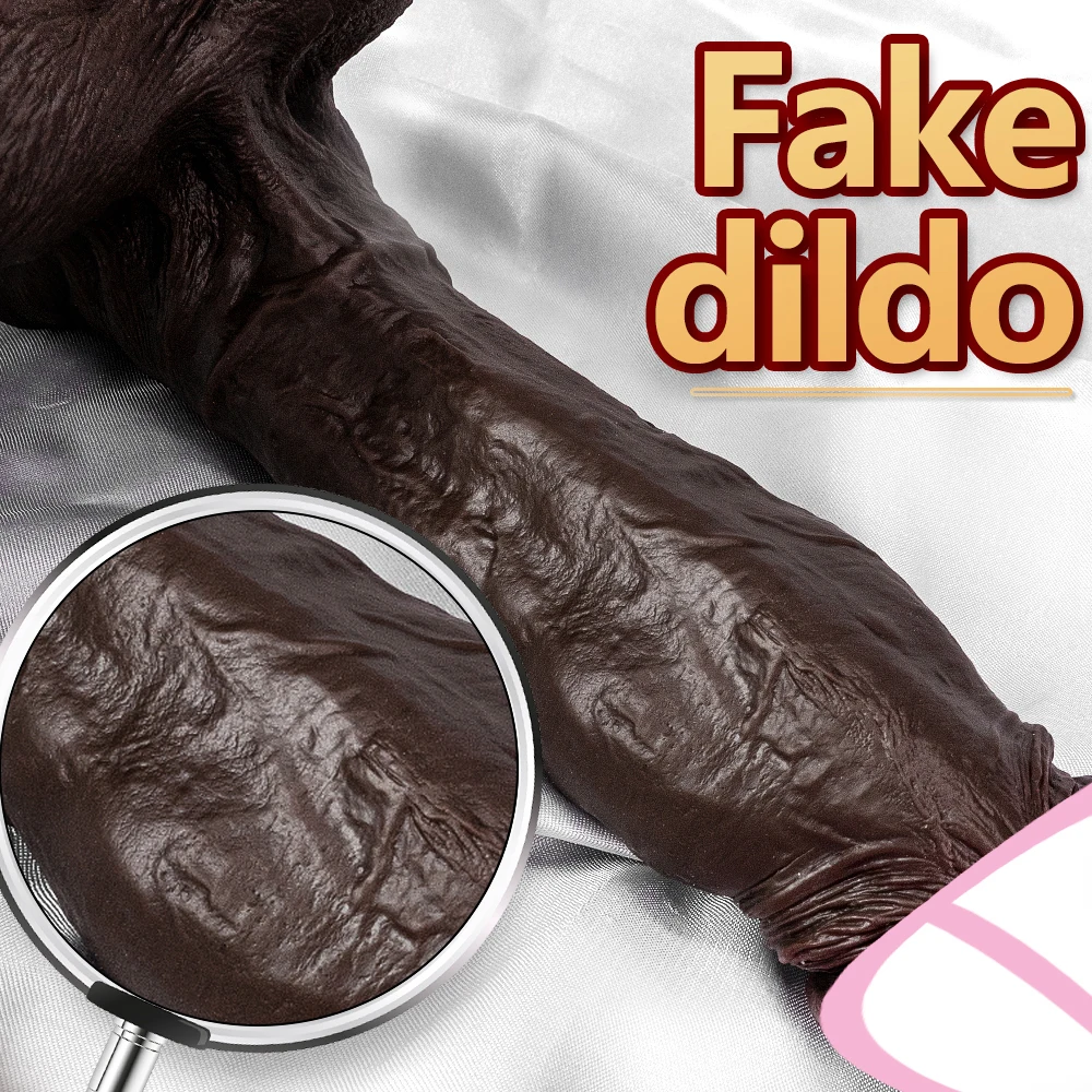 Big Dark Dildos Super Large Penis Silicone Powerful Suction Cup Anal Sex Toy For Women Soft Penis Adults  Sex Tools 18