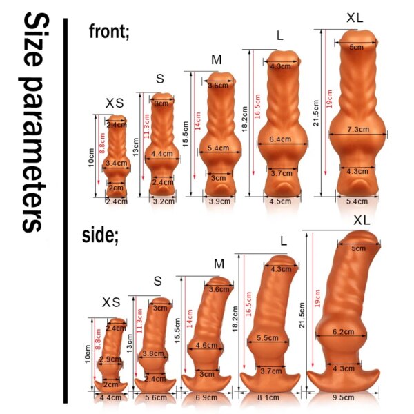 New Soft Dog Dildo Silicone Back Big Butt Plug Alien Animal Dildo Fisting Large Anal Toys Sex Toy For Women Men Anal Dilator Xxl