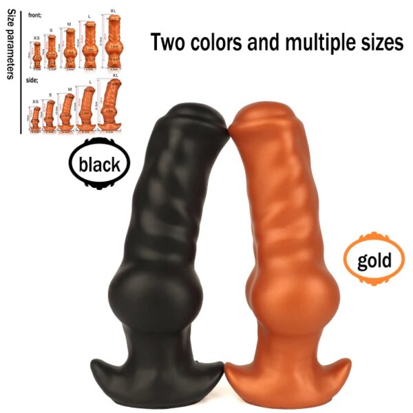 New Soft Dog Dildo Silicone Back Big Butt Plug Alien Animal Dildo Fisting Large Anal Toys Sex Toy For Women Men Anal Dilator Xxl