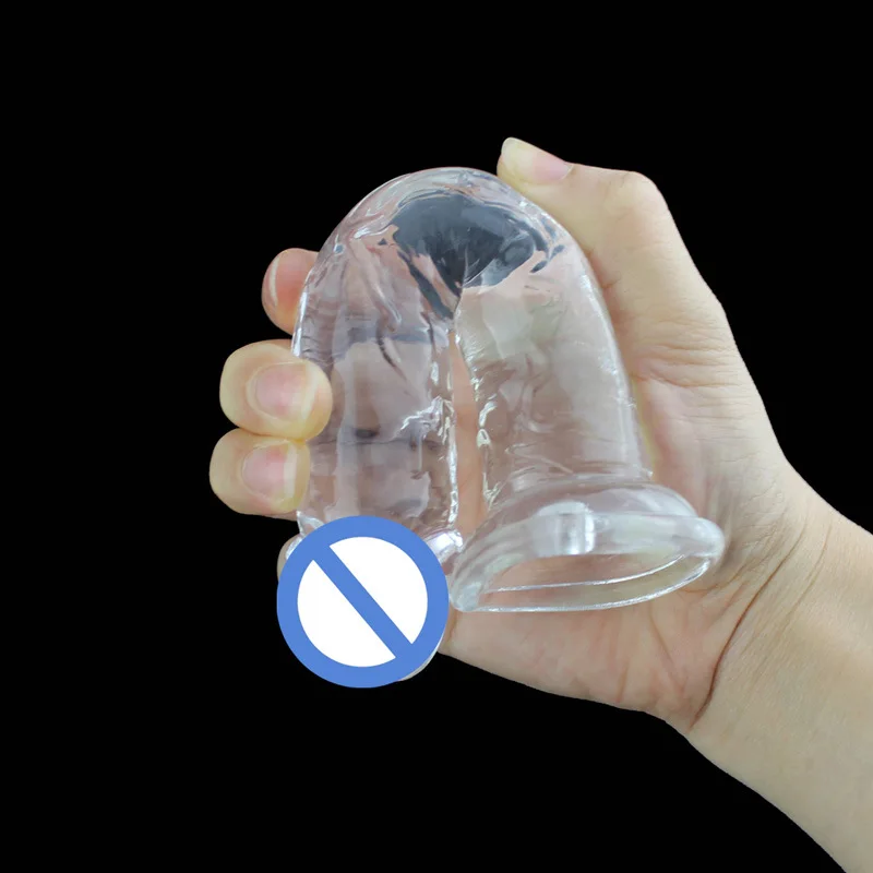 Medium Size Transparent Dildo with Suction Cup Jelly Dildos Sex Toys Woman Fake Dick Toy Big Dildo Suction Cup Penis Anal Dildo