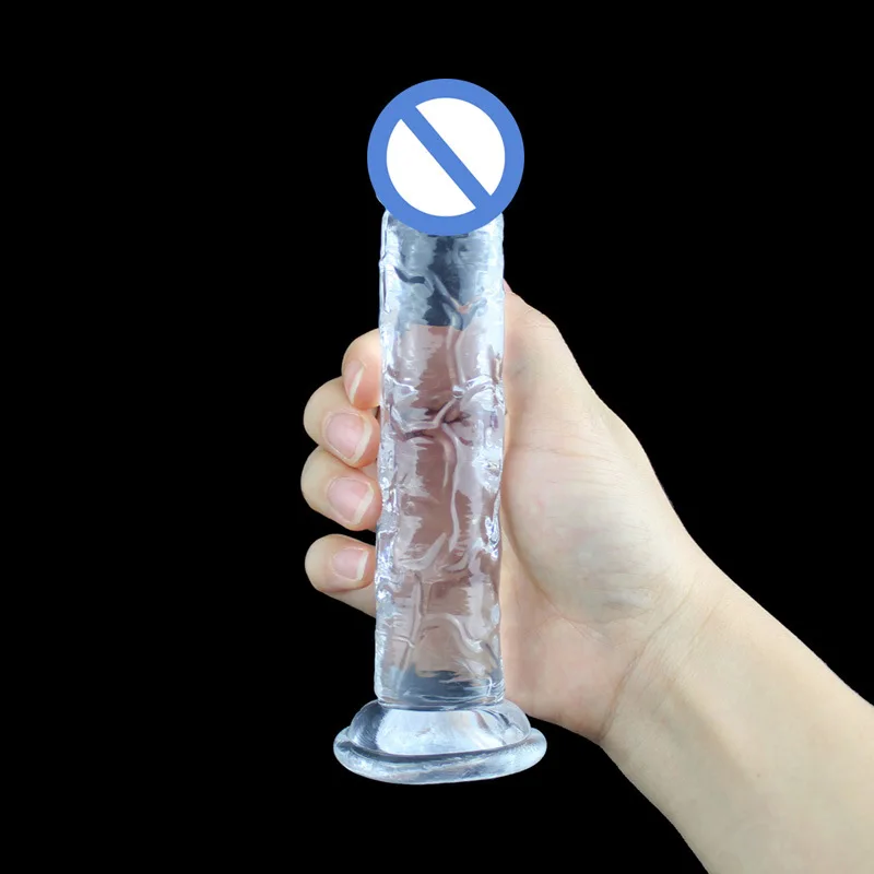 Medium Size Transparent Dildo with Suction Cup Jelly Dildos Sex Toys Woman Fake Dick Toy Big Dildo Suction Cup Penis Anal Dildo
